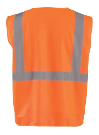 Occunomix Class 2 Solid Standard Vest With Zipper Back Orange