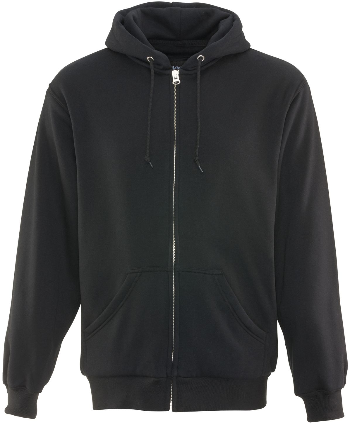 RefrigiWear 0487 Thermal Zipper Work Sweatshirt - With Hood, 2 Layer Black Front