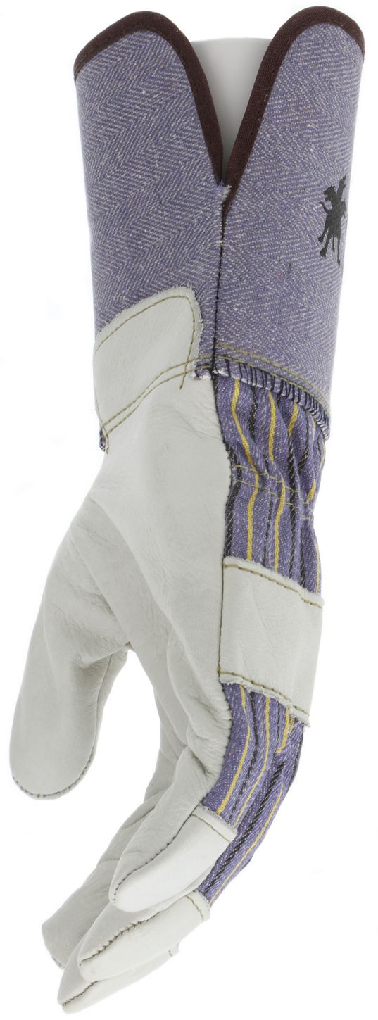 MCR Safety Mustang Gloves 1936 Gauntlet Cuff Leather Palm Side