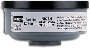 North Safety N75002L Acid Gas Cartridges for Respirators