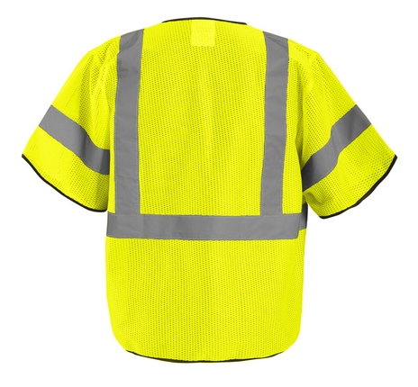 Occunomix ECO-GCZ3 Mesh Standard Vest With Zipper Back Yellow