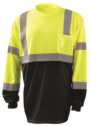 Occunomix LUX-LSETPBK Hi-Viz Long Sleeve T-Shirt, Class 3 Front