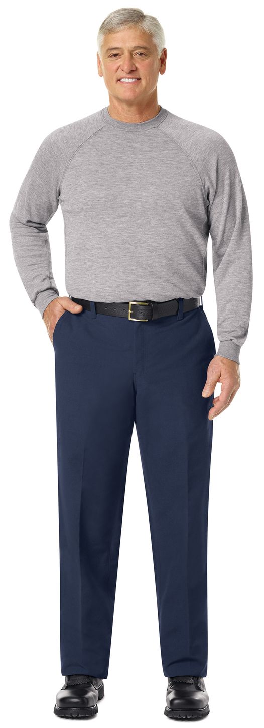 Workrite FR Long Sleeve FT40, Station Wear Tee, Athletic Style Heather Grey Example Front