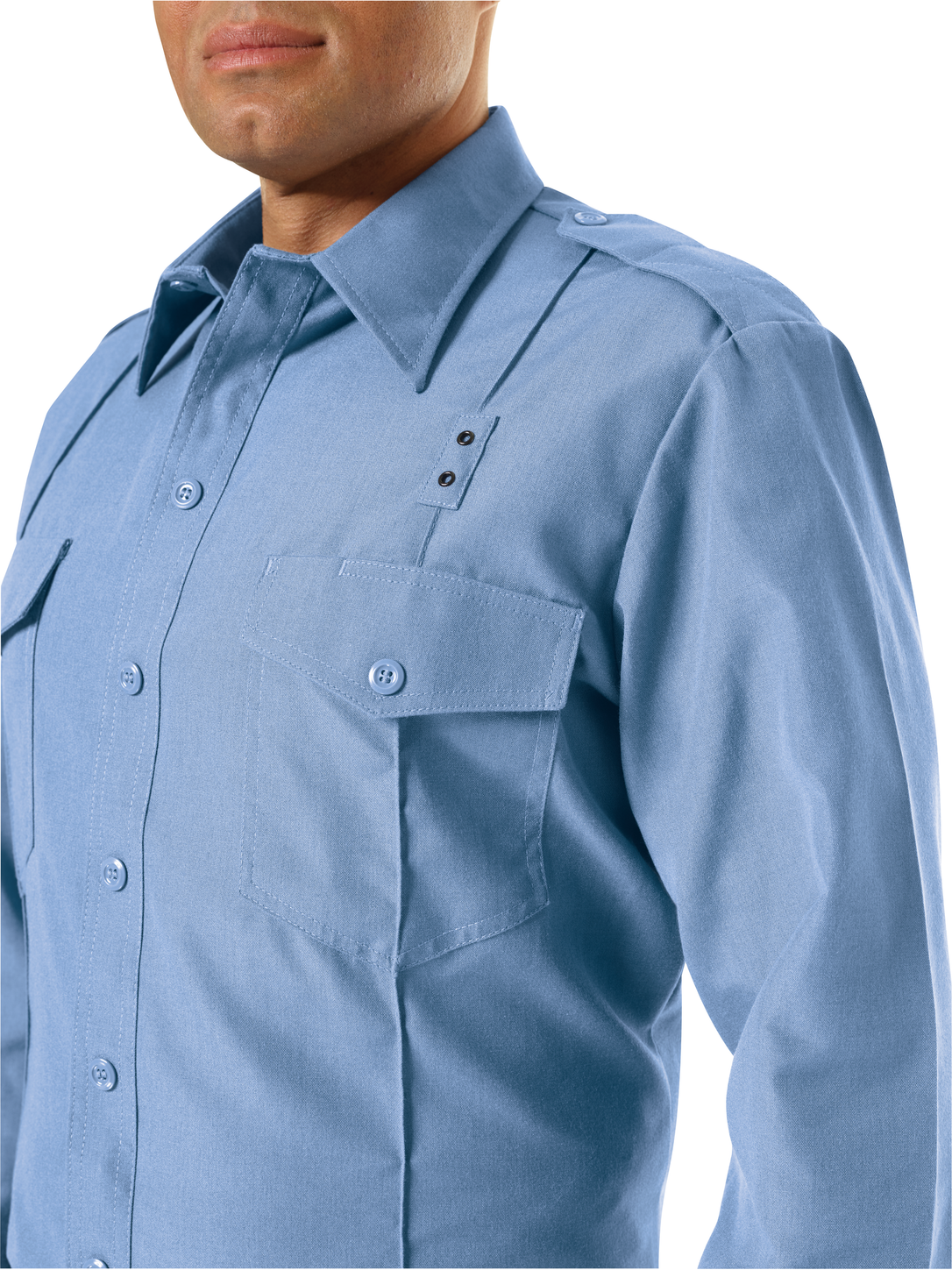 Workrite FR Chief Shirt FSC0 Classic Long Sleeve Light Blue Example