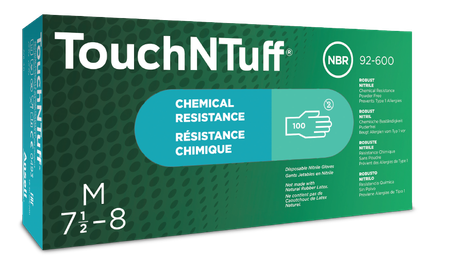 Ansell Touch N Tuff Nitrile Disposable Gloves 92-600 Powder-Free Box