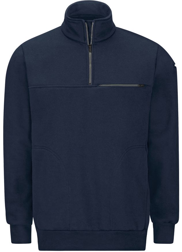 Workrite FR Sweathirt FT71, 1/4 Zip Navy Front