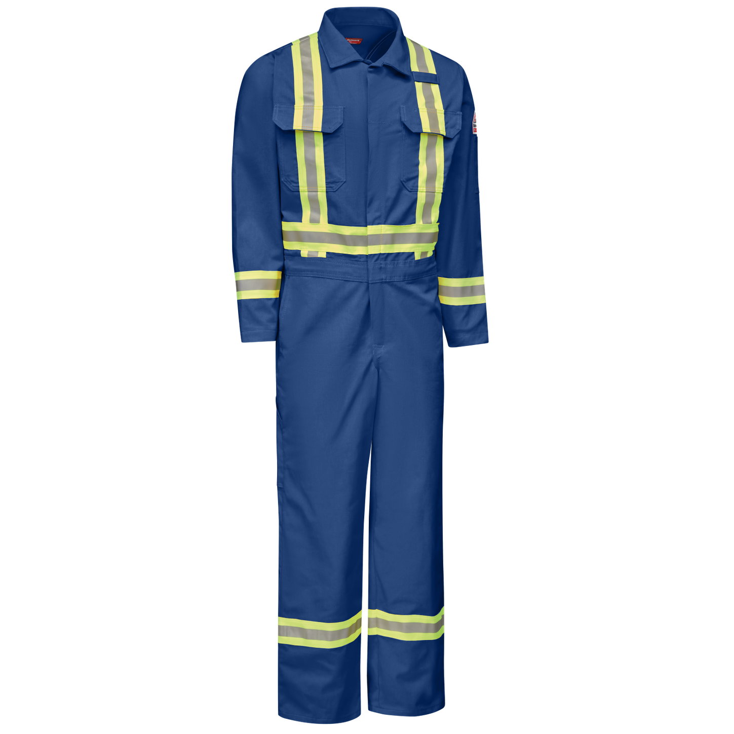 Bulwark-fr-clbc-midweight-premium-coverall-reflective-trim-royal-blue-side