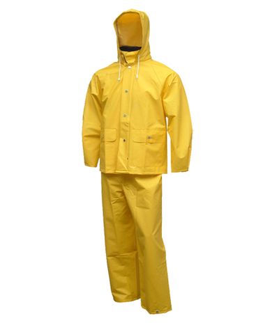 Tingley Comfort-Tuff .35mm PVC Rain Suit S63217- Yellow, with Attached Hood
