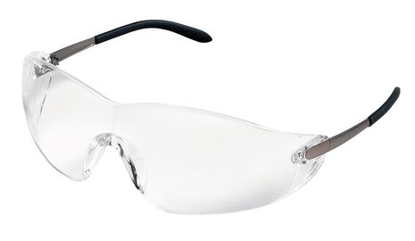 MCR Safety Crews BlackJack Safety Glasses w/ Anti-Fog Clear Lens