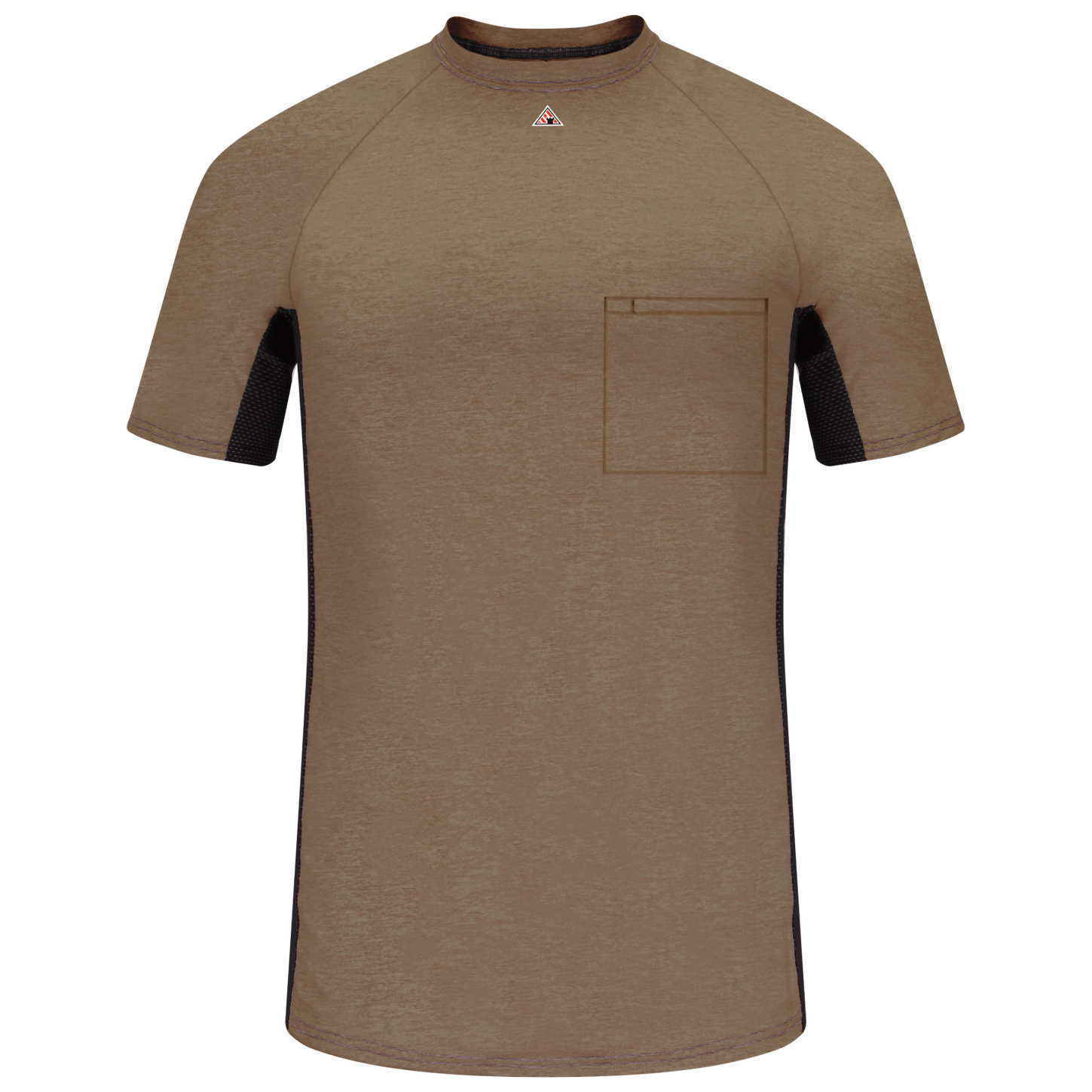 Bulwark-fr-mps4-short-sleeve-base-layer-khaki-front