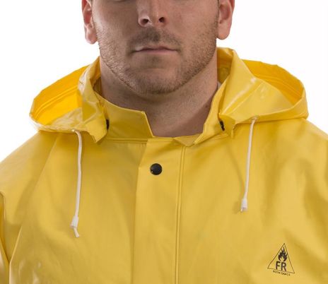 Tingley H56107 DuraScrim™ Flame Resistant Detachable Hood - PVC Coated, Chemical Resistant Example
