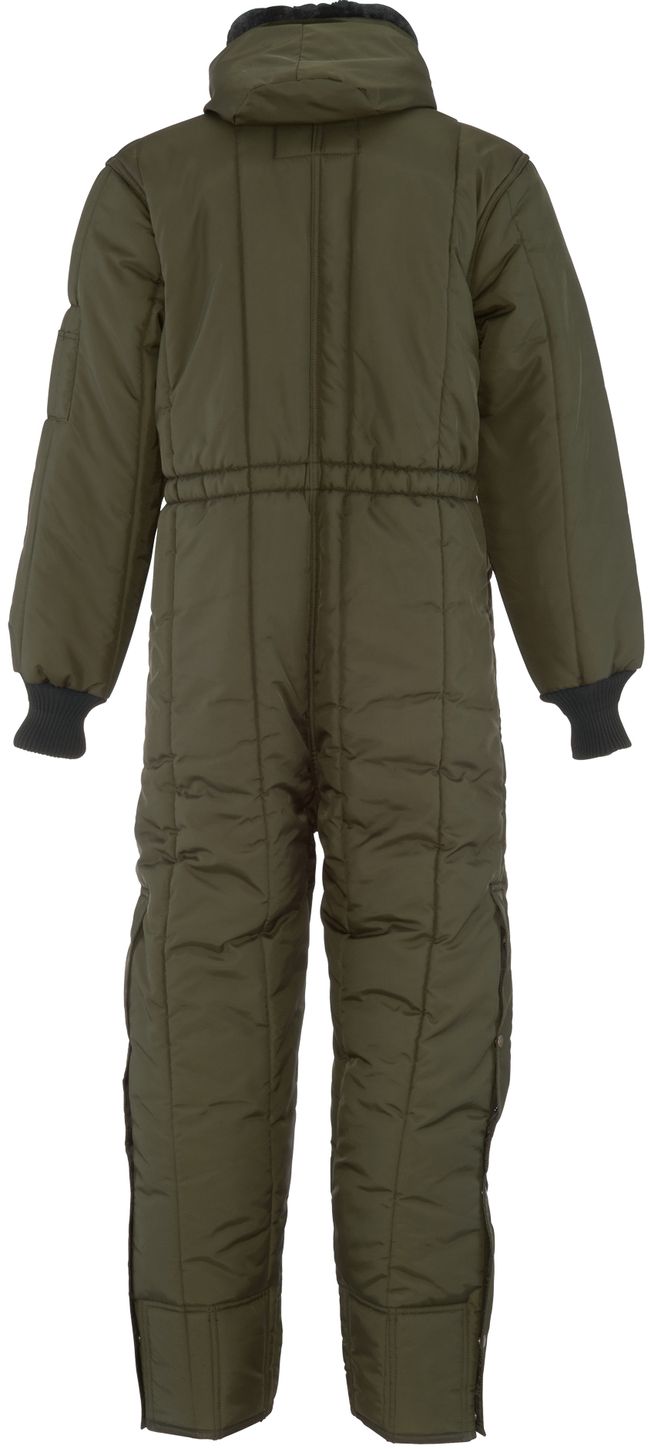 RefrigiWear 0381 Iron-Tuff Winter Work Coverall With Hood Sage Back