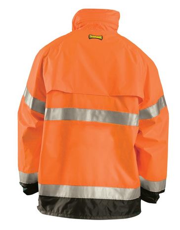 Occunomix OccuLux Hi-Vis Rain Jacket LUX-TJR Back Orange