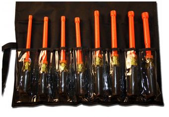 Cementex TR-8NDXL-C Insulated Composite XL Nut Driver Roll, 8PC