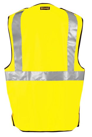 Occunomix LUX-SSCBRFR Hi-Viz Flame Resistant Single Stripe 5-PT Break-Away Solid Vest Back
