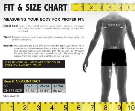 Occunomix size chart OK-CONTRACT