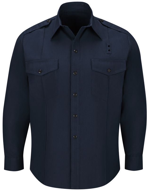 Workrite FR Chief Shirt FSC0 Classic Long Sleeve Midnight Navy Front
