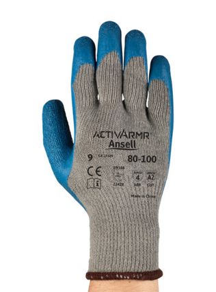 Ansell PowerFlex Gloves 80-100 with Textured Latex Palms Back