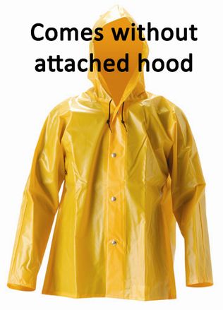 nasco workhard lightweight yellow rain jacket