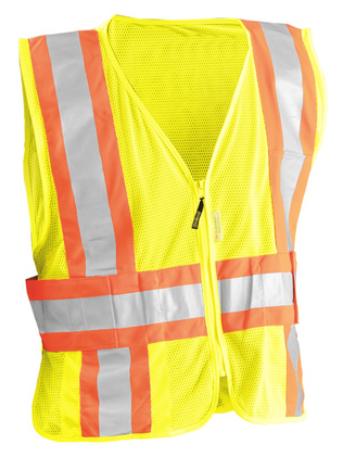 Occunomix OccuLux 2-Tone Mesh Expandable, High Vis Vest LUX-SC2TZ Front