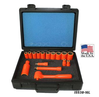 Cementex ISS38-16L 12 Point Deep Wall Socket Set, 16PC