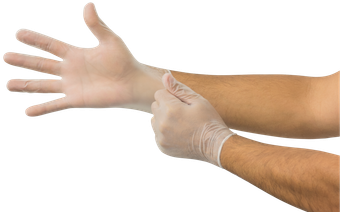 Ansell Dura-Touch Vinyl Disposable Gloves 34-725 - Powder-Free