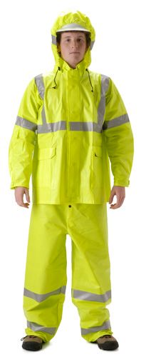 nasco arclite hi vis fire resistant yellow rain suit