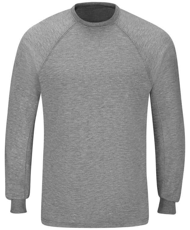Workrite FR Long Sleeve FT40, Station Wear Tee, Athletic Style Heather Grey Front