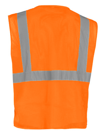 Occunomix OccuLux Vest LUX-SSGCS - Economy Mesh, Surveyors Hi Vis Back Orange