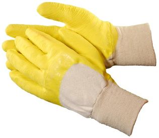 4Works/Liberty Heavy Duty Gloves HC3511/9360SP Nitrile Palm Dipped w/  Safety Cuff — Glove Size: L — Legion Safety Products