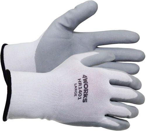 Details about   40 Pack Latex Dipped Nitrile Coated Work Gloves Large 