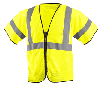 Occunomix ECO-GCZ3 Mesh Standard Vest With Zipper Front Yellow