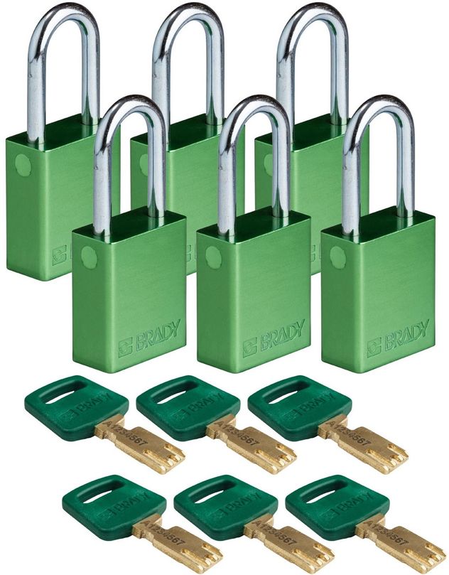 700 Series Padlocks, Keyed Alike Sets of 3 and 6 - ZING Green Safety  Products