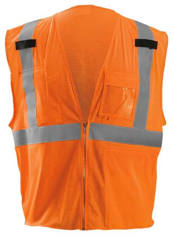 Occunomix LUX-GCZTAB Mesh Tablet Vest with Zipper Orange Front
