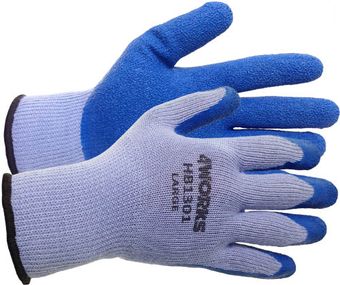 Dickies Latex Coated Work Gloves - Black Size M (L10222)