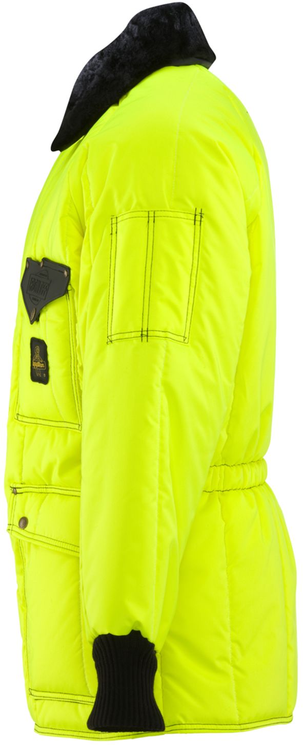 RefrigiWear 0358HV HiVis Iron-Tuff Siberian Coat Lime Left