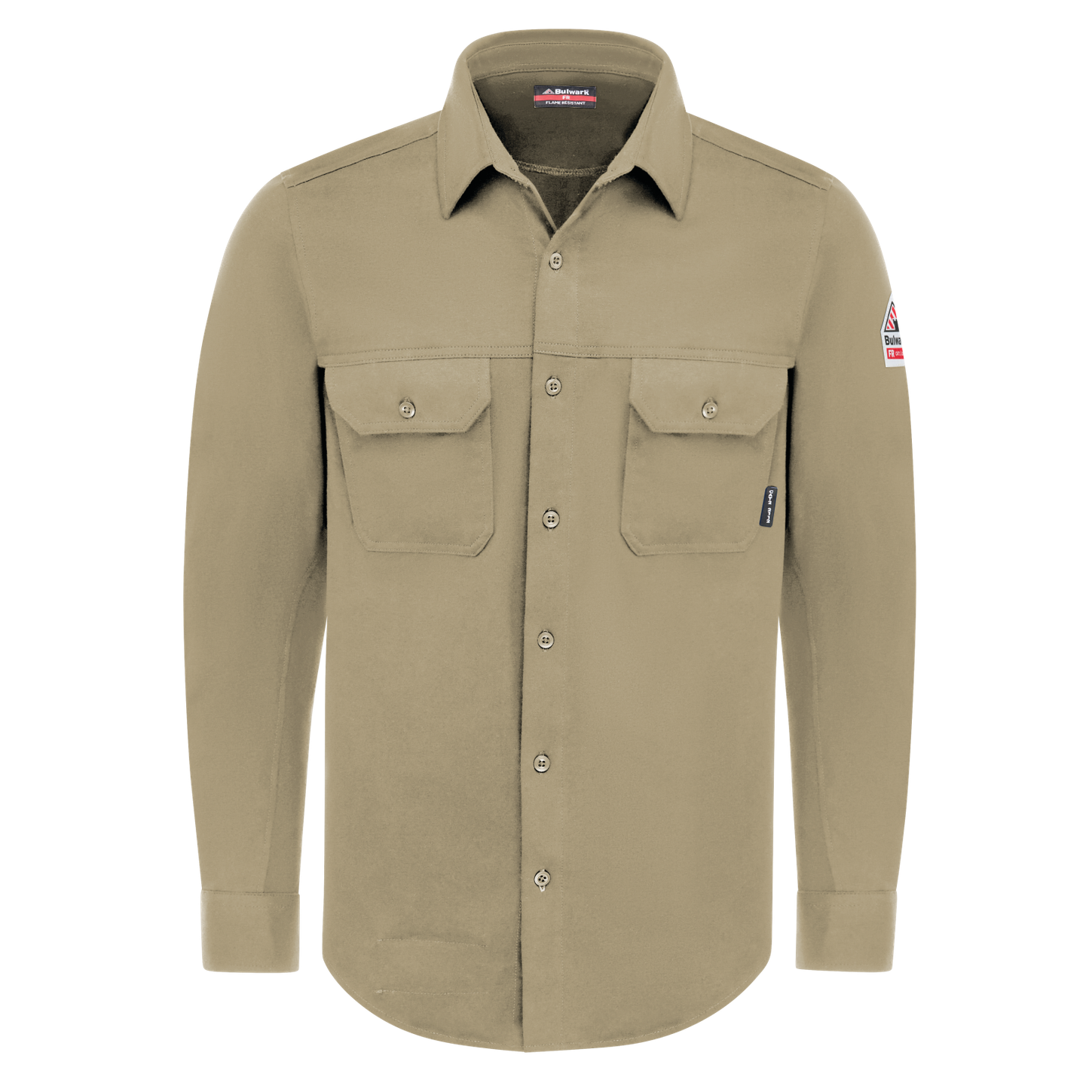 Bulwark-fr-stg4-mens-shirt-khaki-front