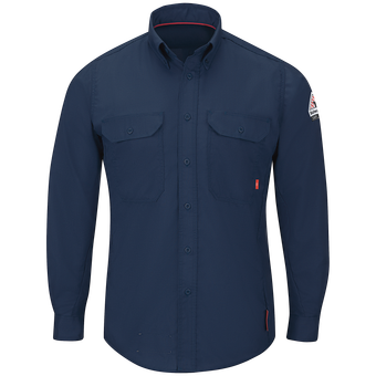 Bulwark-fr-qs24-lightweight-comfort-shirt-navy-front