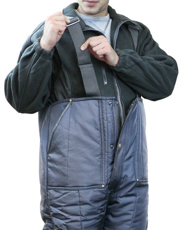 RefrigiWear Iron-Tuff Insulated High Bib Work Overall 0345 - Adjustable Straps