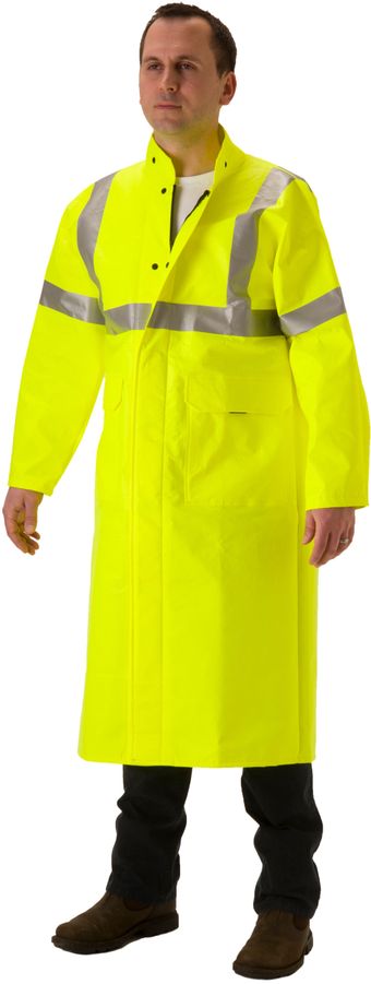 Nasco ArcLite Air 1701CFY114 FR Hi-Vis Full Length Coat 50" with Hood Front