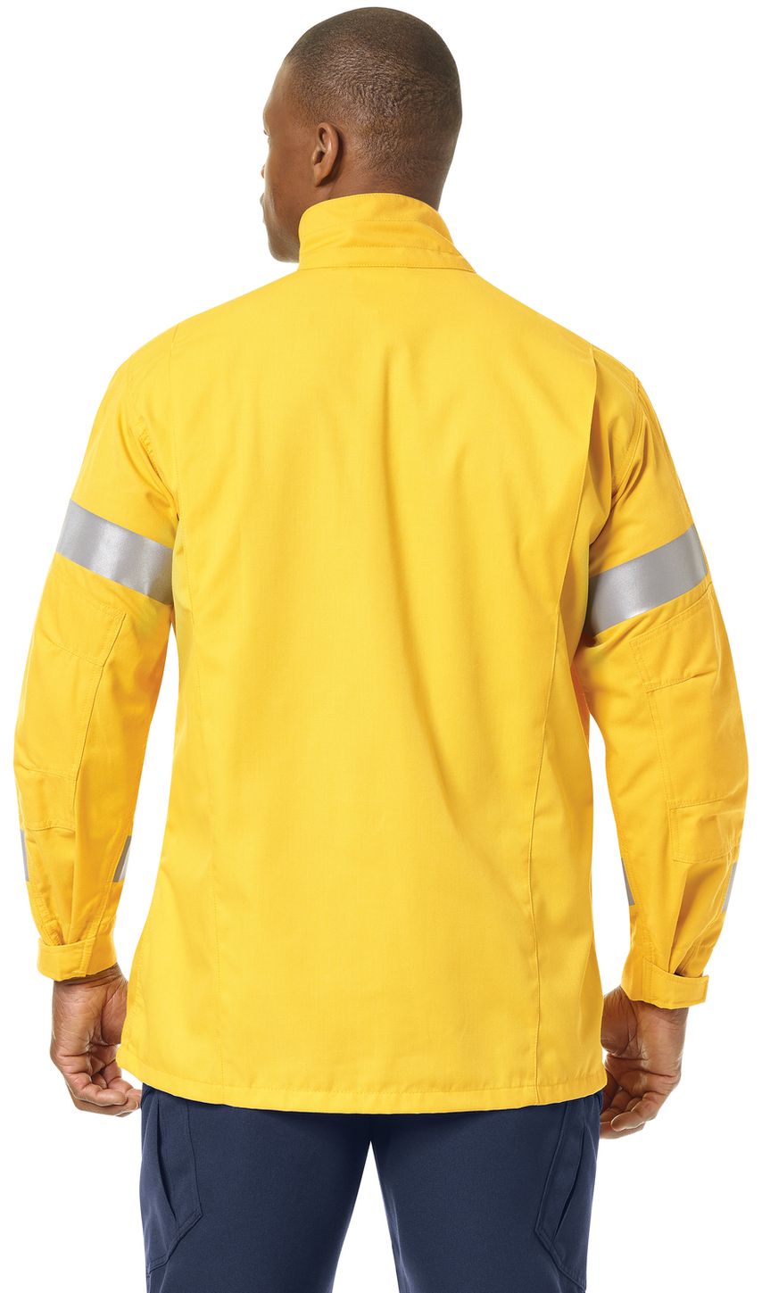 Workrite FR Jacket FW81, Relaxed Fit Wildland Yellow Example Back
