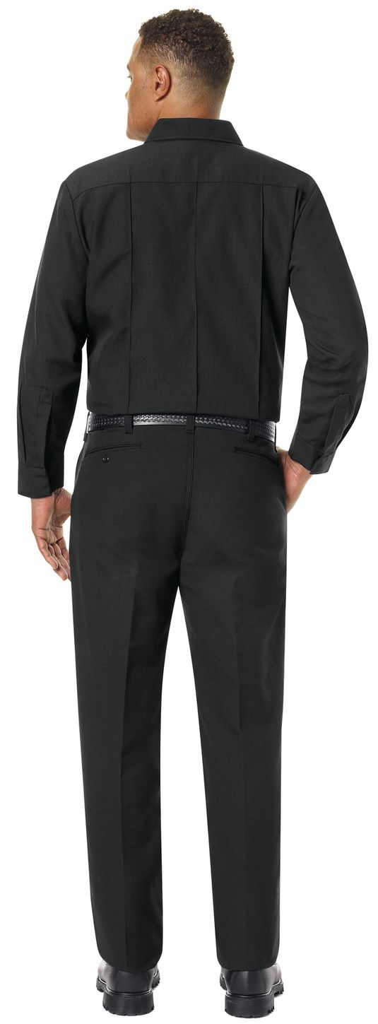 Workrite FR Firefighter Shirt FSF0 Classic Long Sleeve Black Example Back