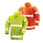 Tingley Comfort-Brite® Class 3 Hi Vis Flame Resistant Rain Jacket - PVC Coated, Chemical Resistant, with Attached Hood