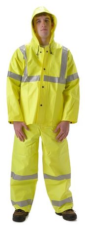 Nasco WorkChoice Hi Viz 513J221 Batwing Sleeve Waterproof Rain Jacket