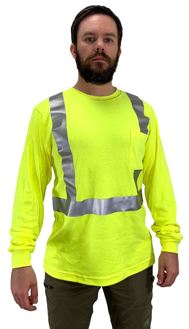 Occunomix Hi Vis FR Fire Retardant Arc Flash Long Sleeve Shirt - FR-TM2212 Front
