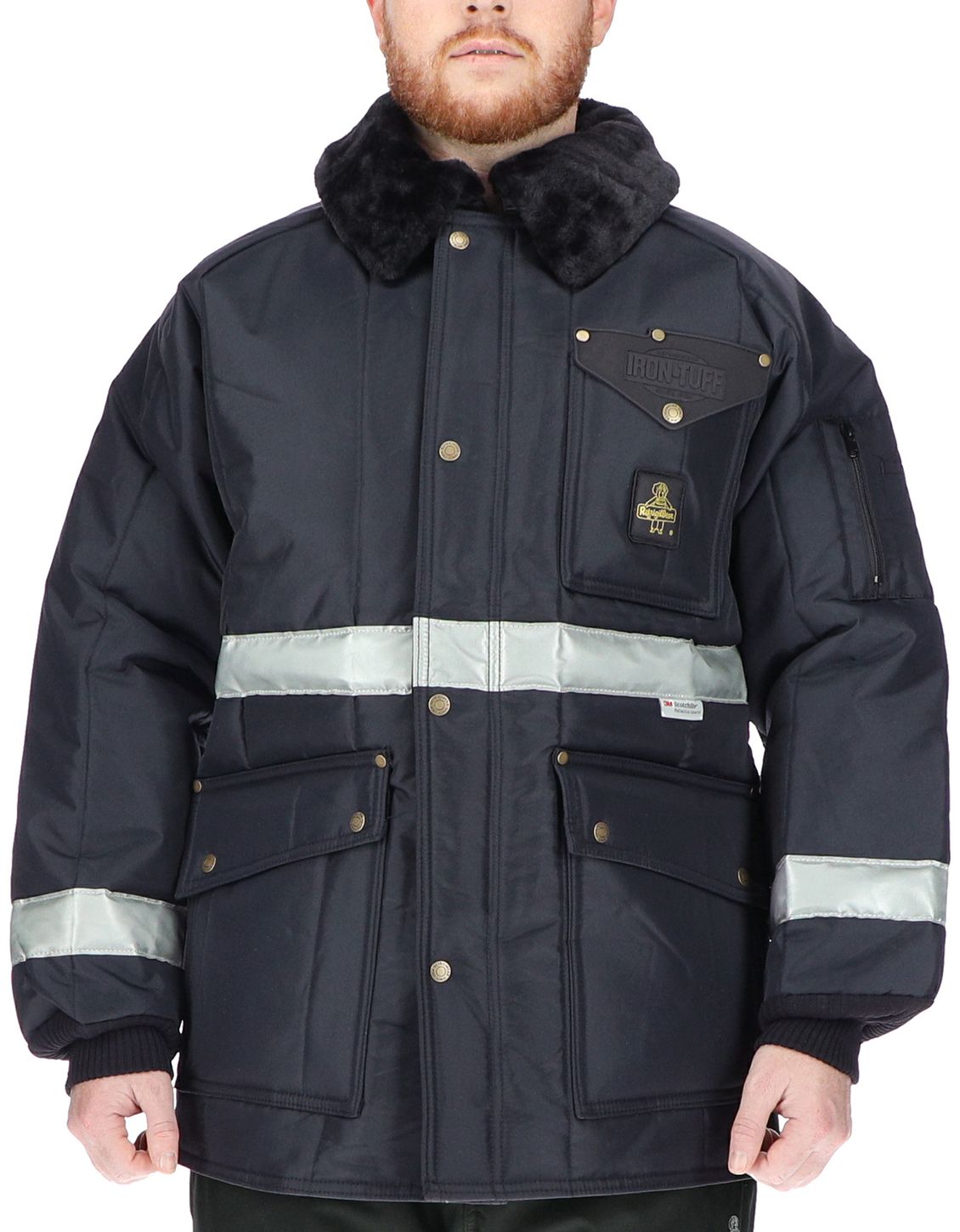 RefrigiWear 0343 Iron-Tuff Siberian Vinter Work Coat With Reflective Tape Example