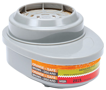 MSA Advantage 815368 Mercury Vapor & Chlorine Mersorb Cartridge with P100 Filter