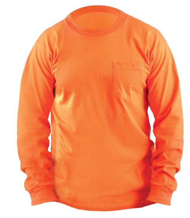 Occunomix LUX-300LP Hi-Viz Classic Cotton Long Sleeve T-shirt Front