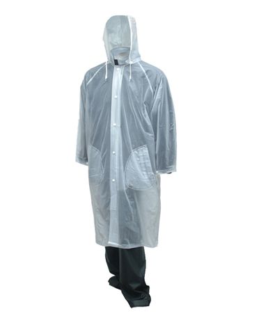 Tingley Tuff-Enuff .20mm Single Ply PVC Rain Coat C61210 - Clear, 48"