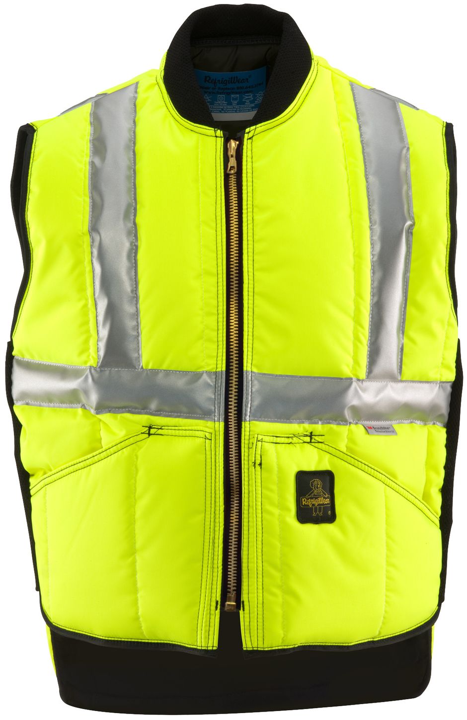 RefrigiWear 0399L2 HiVis Iron-Tuff Vest Lime